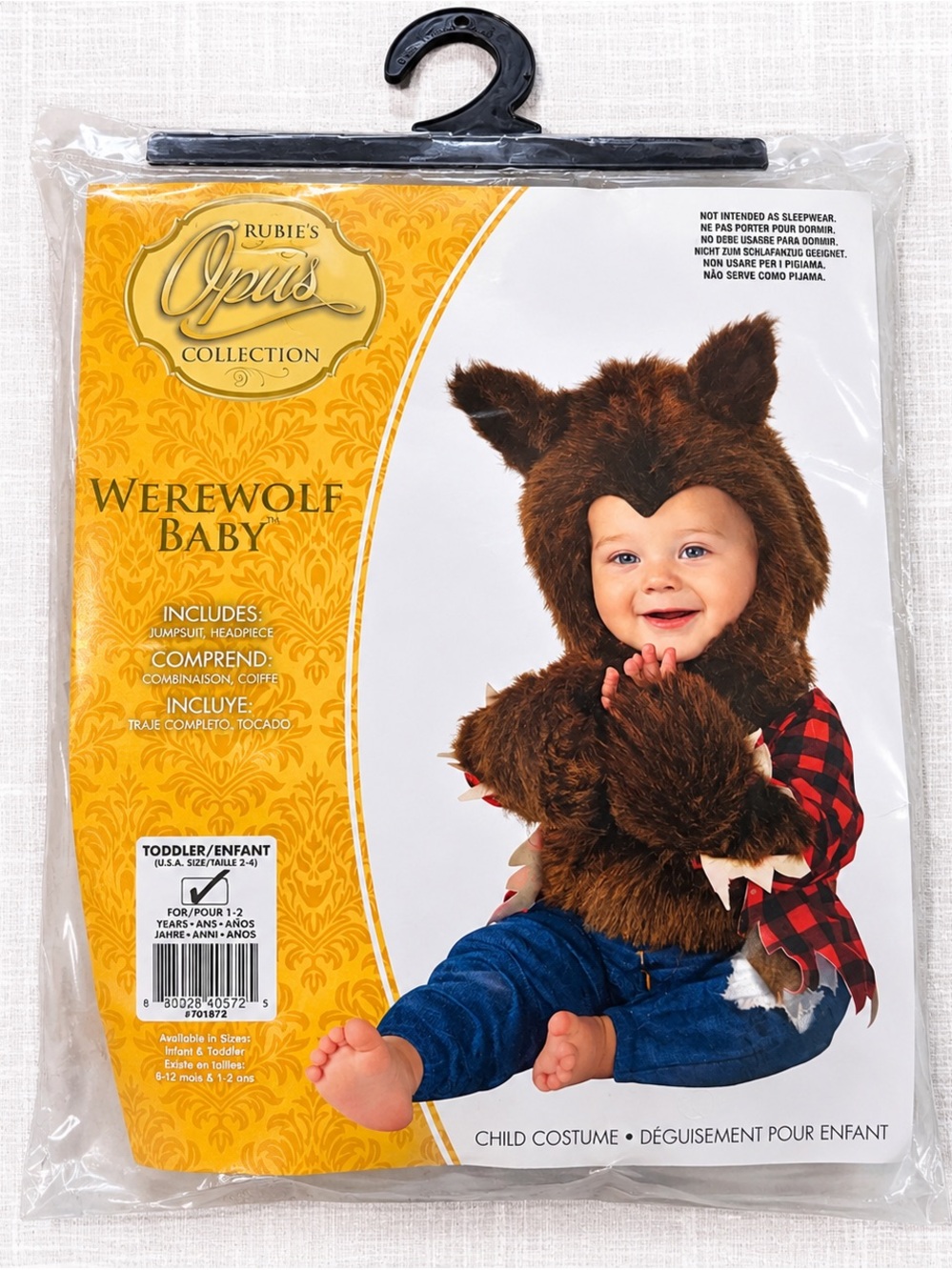 Rubie’s Opus Collection Werewolf Baby Costume Toddler 1-2 Years Halloween